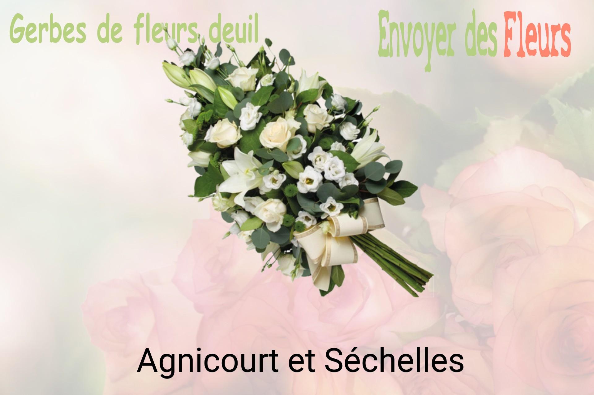 Gerbe de fleurs de deuil livrée à Agnicourt-et-Séchelles